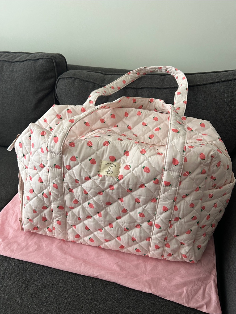 🍓Poppy & Peonies Wild Strawberry Road Tripper Bag🍓